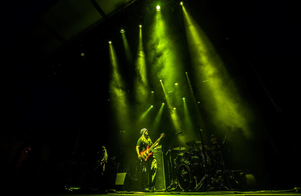 Twiddle performs at the Summer Meltdown on Thursday, Aug. 2, 2018 in Darrington. (Olivia Vanni / The Herald)
