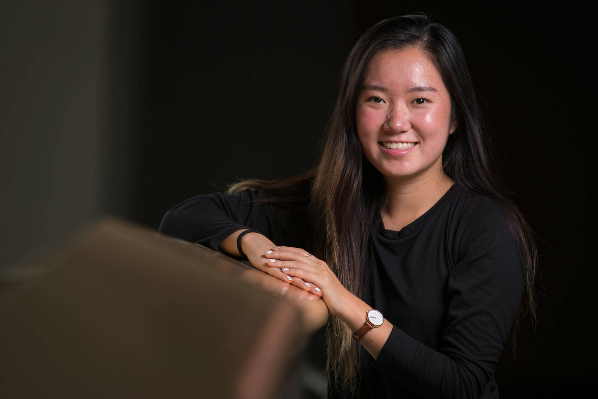 Sea Choi graduated from Lynnwood High and will attend the University of California San Diego in the fall. Choi was the sole high school student on a 14-person exchange trip in the spring to Damyang, South Korea, Lynnwood’s sister city. (Kevin Clark / The Herald)