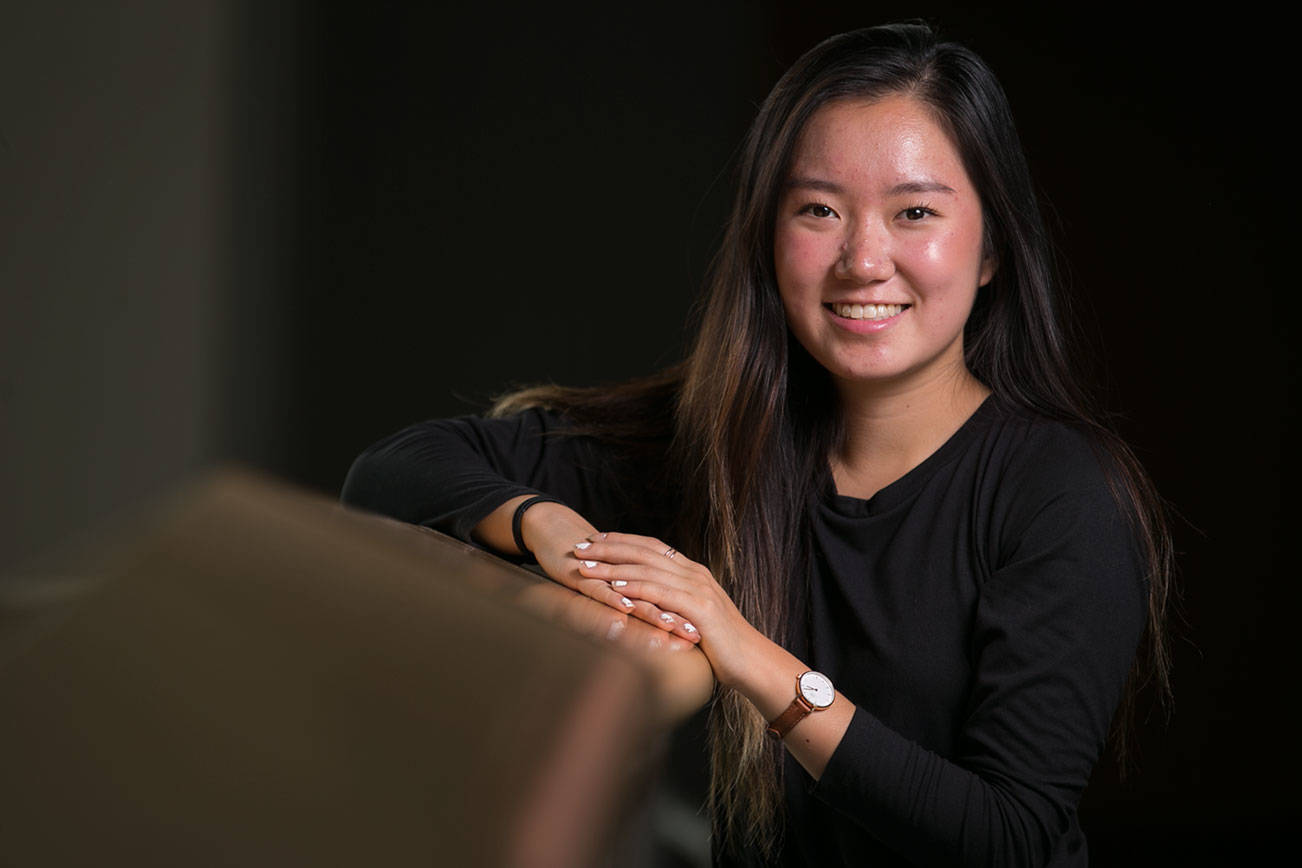 Sea Choi of Lynnwood went to South Korea with the mayor of Lynnwood and will attend the University of California San Diego in the fall. (Kevin Clark / The Herald)