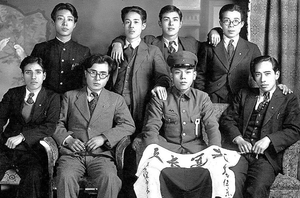 The young man in the collar-less coat (top left) is a student, but the others are accomplished gentlemen, probably doctors. Their swank attire suggests they have lived internationally, maybe to study, and became familiar with button-down collars and three-piece suits. (Photo courtesy of the Obon Society)
