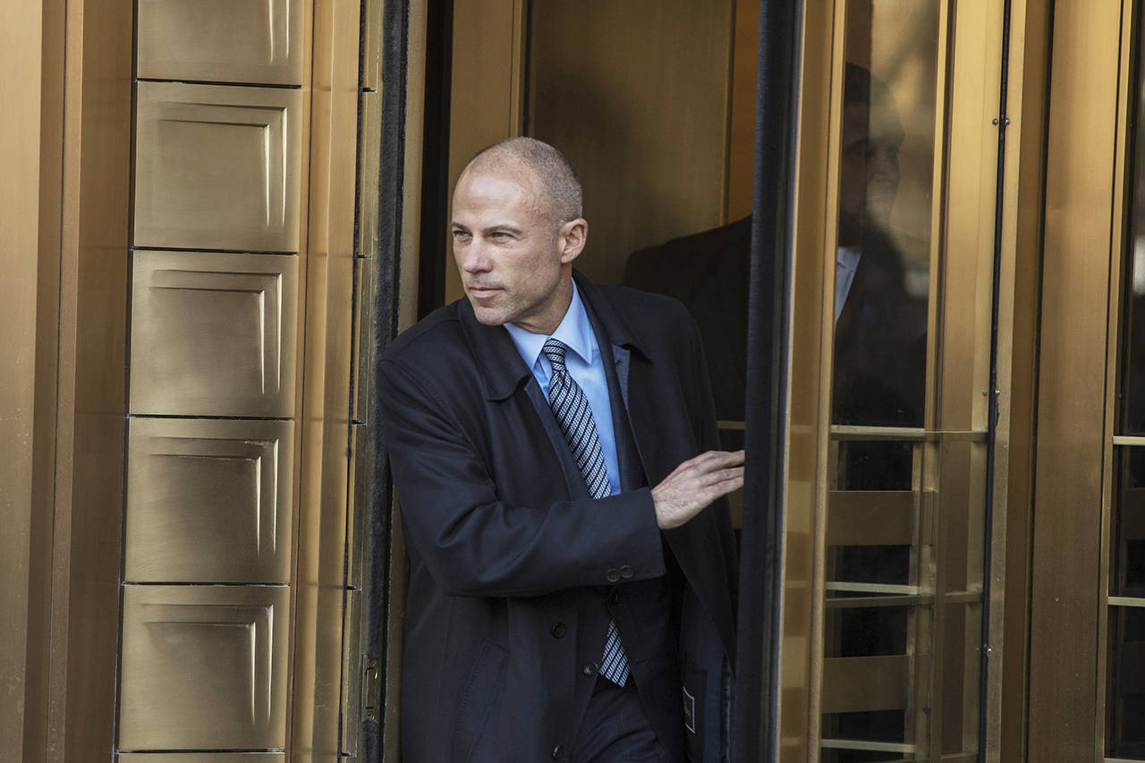 Michael Avenatti is seen here leaving Federal Court in New York on April 16. (Victor J. Blue/Bloomberg)