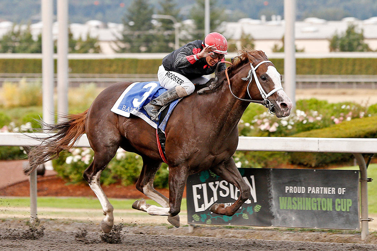 Barkley wins the Longacres Mile