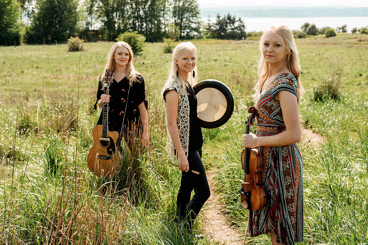 Edmonds’ own Gothard Sisters perform Aug. 19 at City Park in Edmonds. From left to right: Greta, Solana and Willow Gothard. (Element Creative)