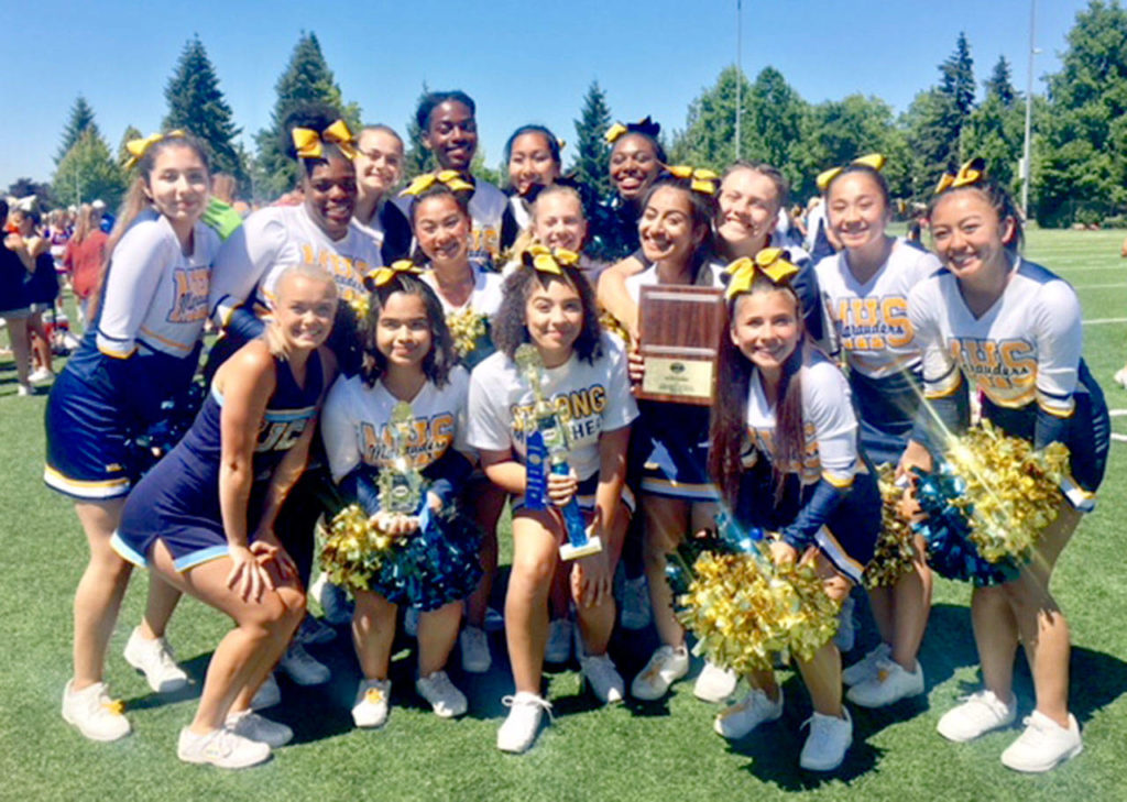 The Mariner High School cheer squad won several awards at a summer cheer camp. (Contributed photo)
