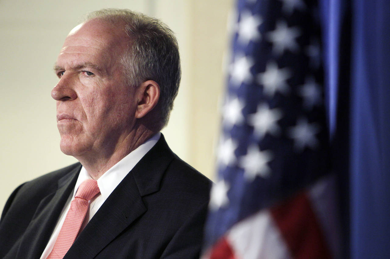 Former assistant to the President for Counterterrorism and Homeland Security John Brennan is shown here at a press briefing in Vineyard Haven, Massachusetts, in 2010. (AP Photo/Carolyn Kaster, file)