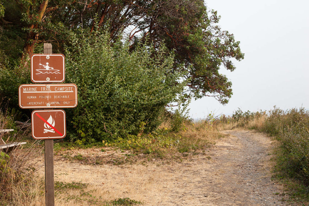 The campsite at Camano Island State Park was the inaugural site of the Cascadia Marine Trail. (Lizz Giordano / The Herald)
