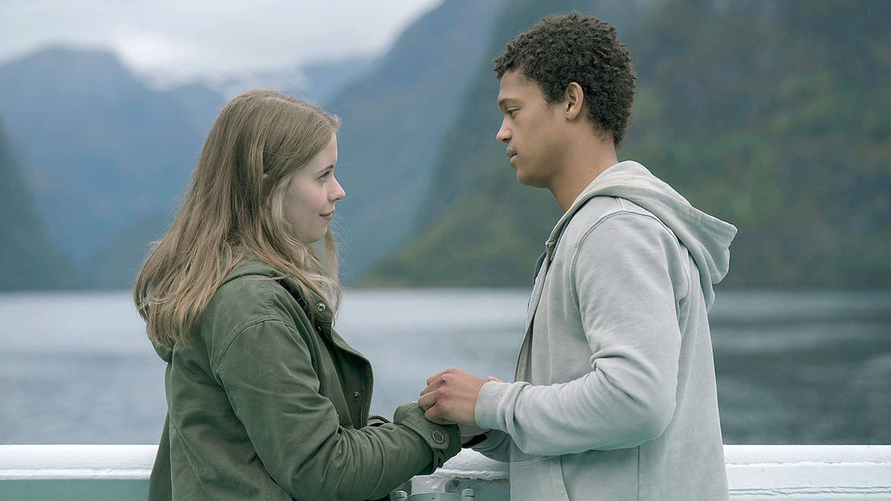 Sorcha Groundsell (left) and Percelle Ascott play teenagers trying to live freely in “The Innocents,” a new series from Netflix. (Aimee Spinks/Netflix)