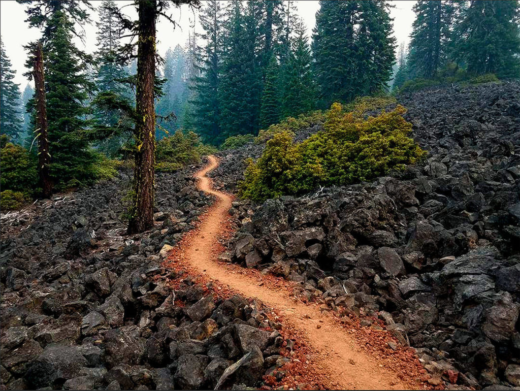 As the Pacific Crest Trail approaches Crater Lake National Park in Oregon Boyd finds himself passing through lava beds. (Photo Devin Boyd)
