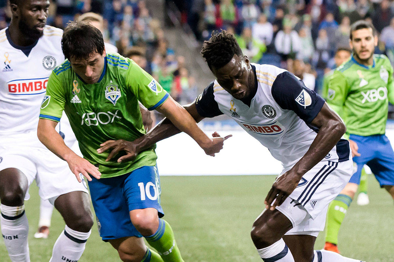 Sounders’ win streak ends on stoppage-time goal