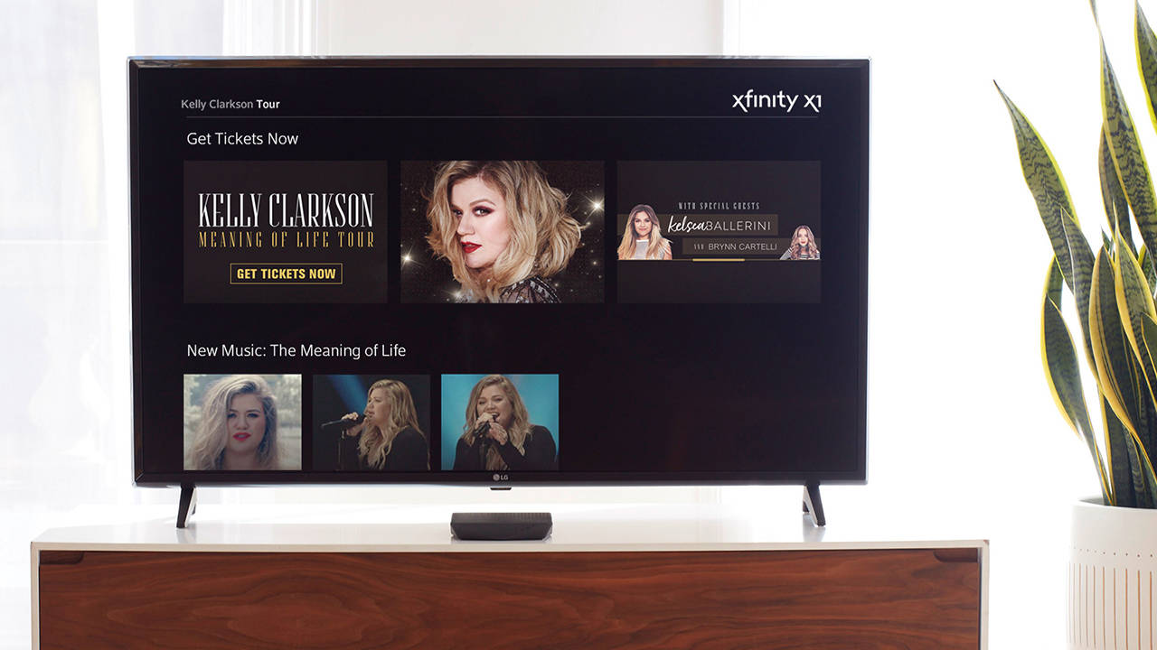 Comcast and Ticketmaster debut first concert ticketing experience on X1 For Kelly Clarkson’s Meaning of Life Tour. (Photo: Business Wire)