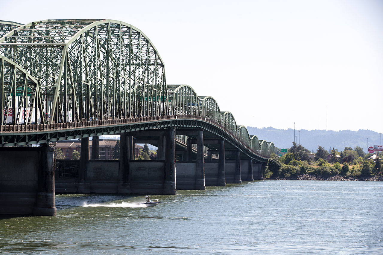 49th Legislative District. Columbia River Interstate I-5 Bridge, Vancouver, WA.