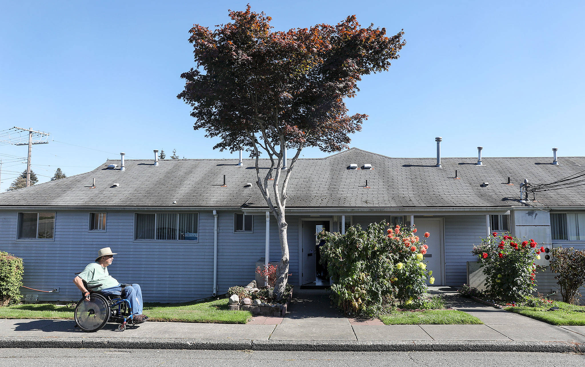 John Mierke is a housing authority board member and resident of Baker Heights. His household is one of the roughly 100 waiting to be relocated from the aging complex. (Lizz Giordano / The Herald)