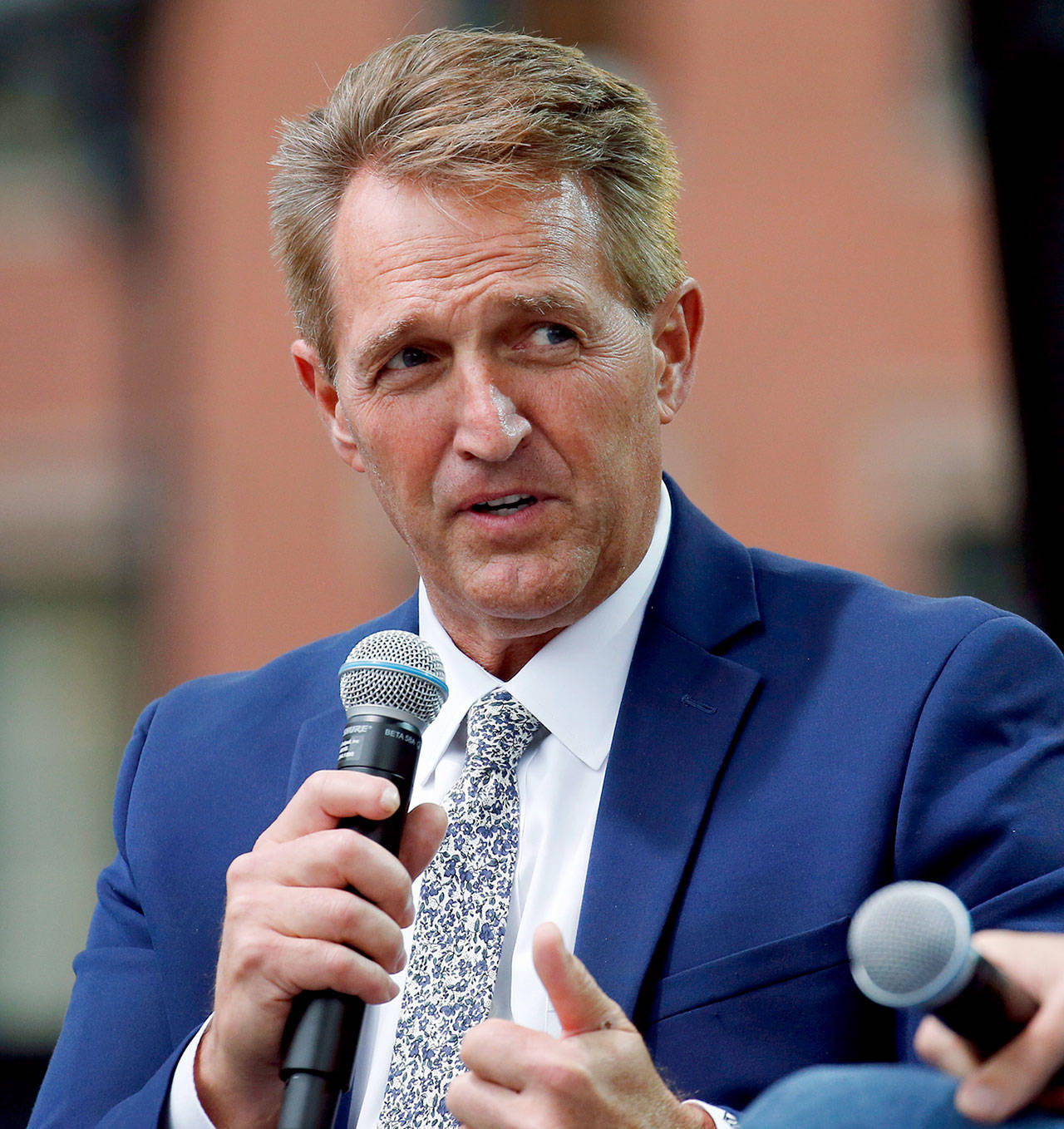 Sen. Jeff Flake, R-Arizona, speaks during an appearance at the Forbes 30 Under 30 Summit on Monday in Boston. (AP Photo/Mary Schwalm)