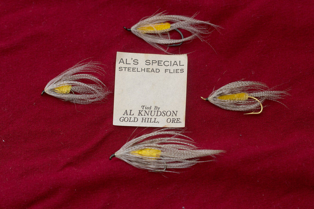 Knudson Spiders tied by the late Al Knudson have remained popular, particularly for sea-run cutthroat trout. (Courtesy of the Evergreen Fly Fishing Club)