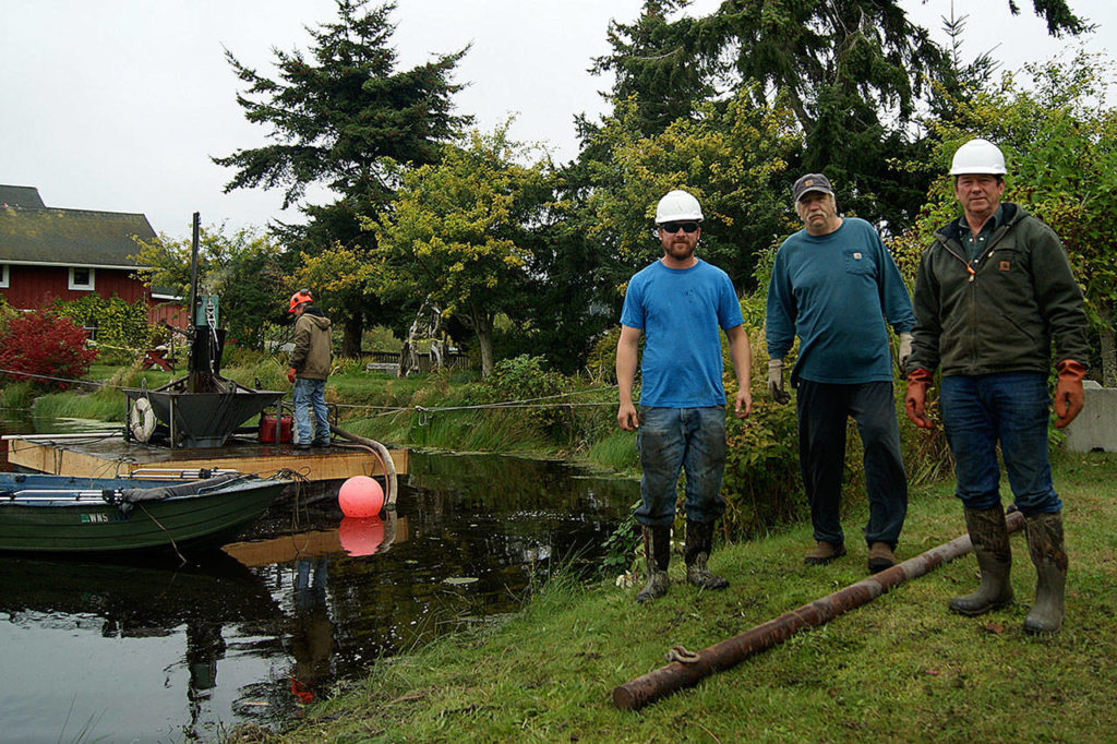 The Port of Coupeville is funding a clean-up effort to get the bird droppings out of Greenbank Farm pond. (Maria Matson / Whidbey News Group)
