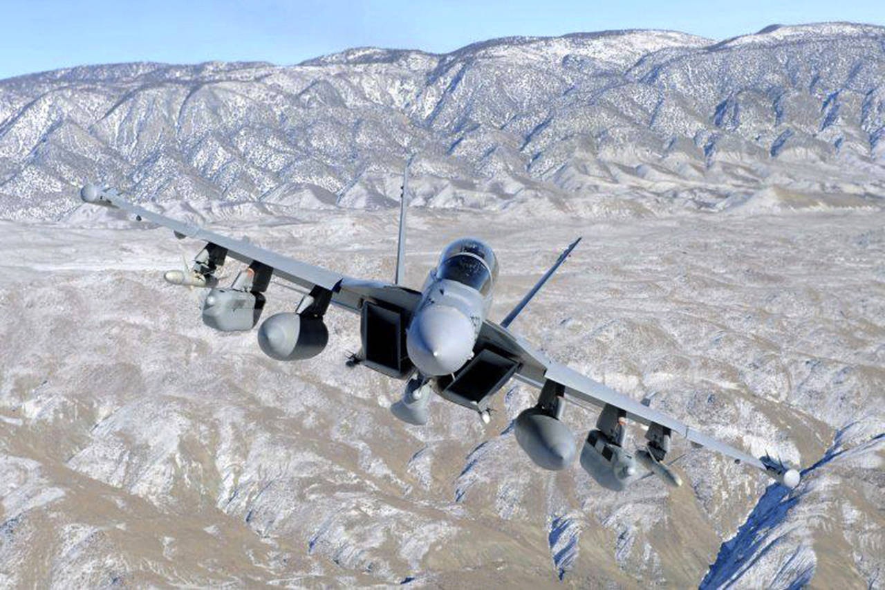 Navy EA-18G Growler jet. (Naval Air Station Whidbey Island)