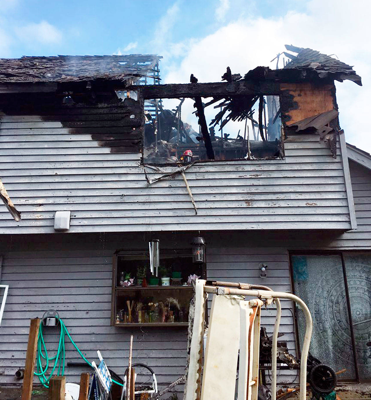 A Snohomish house was destroyed by fire on Thursday. (Snohomish County Fire District 7)