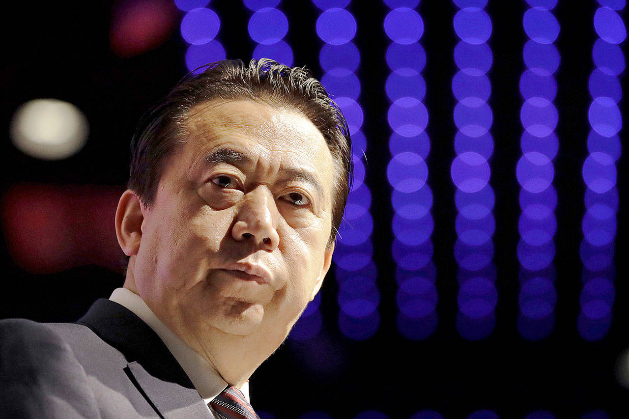 Interpol President Meng Hongwei (AP Photo/Wong Maye-E, File)