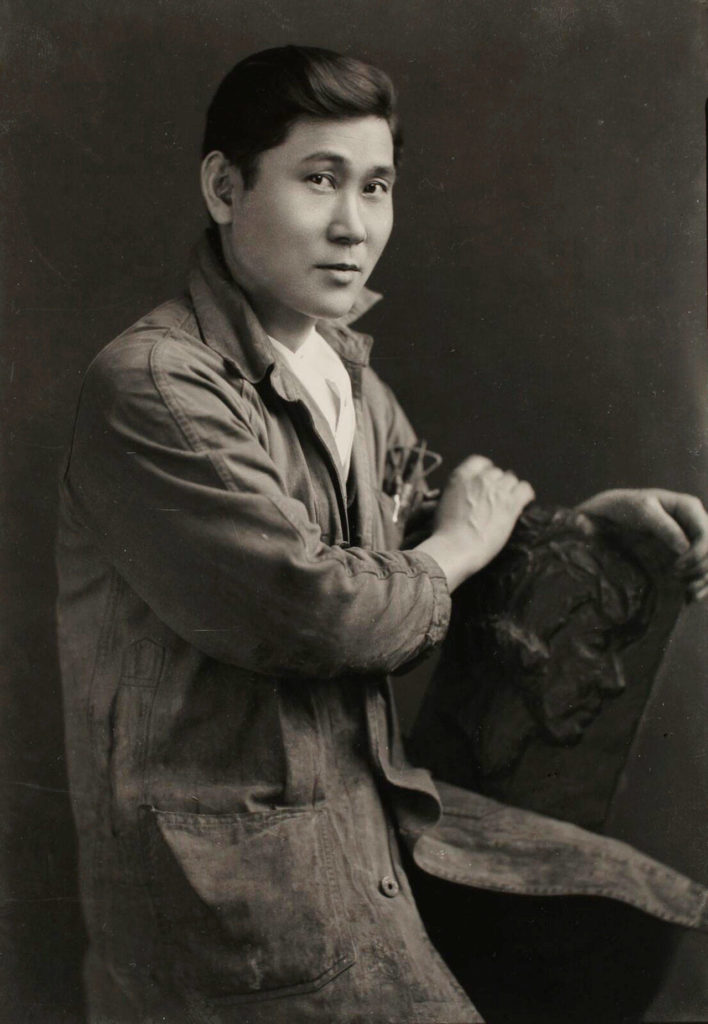An early self-portrait by Soichi Sunami taken in Seattle around 1920 when he was working in the Ella McBride photo studio.
