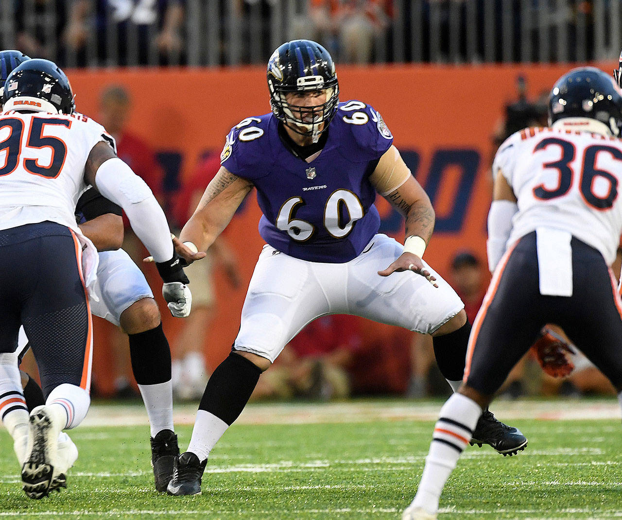 Offensive lineman Randin Crecelius, a graduate of Cascade High School, is a member of the Baltimore Ravens’ practice squad. (Baltimore Ravens)