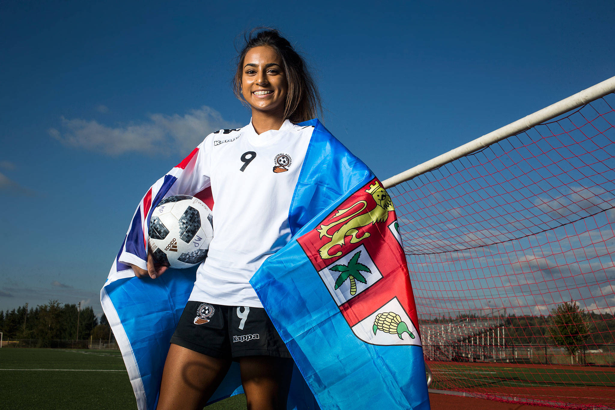 Marysville Pilchuck senior Trina Davis plays on the Fiji Women’s National Team. (Andy Bronson / The Herald)