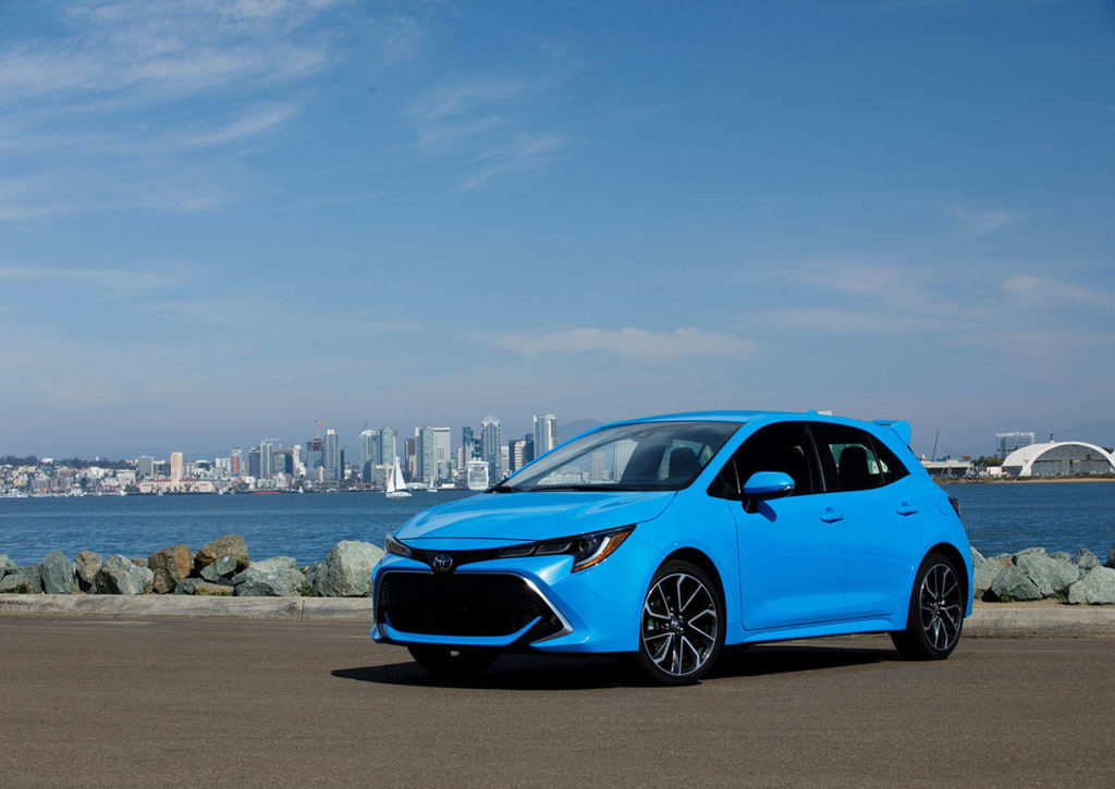 The five-passenger Toyota Corolla Hatchback is a brand new model for 2019. (Manufacturer photo)
