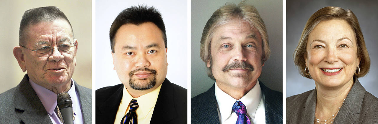 Candidates in the 38th Legislative District, from left: John McCoy, Savio Pham, Bert Johnson and June Robinson.