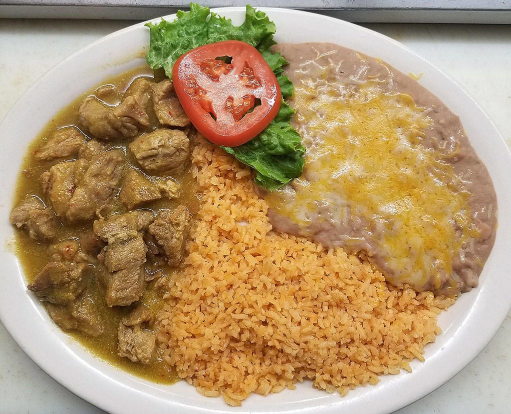 There’s also the pork chile verde platter served with tortillas. (Noe Jose Cafe)
