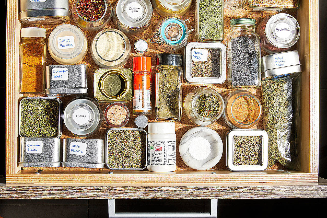 Spice blends don’t just have to include ground spices. Don’t be afraid to add some dried herbs to the mix. (Photo by Tom McCorkle for The Washington Post)