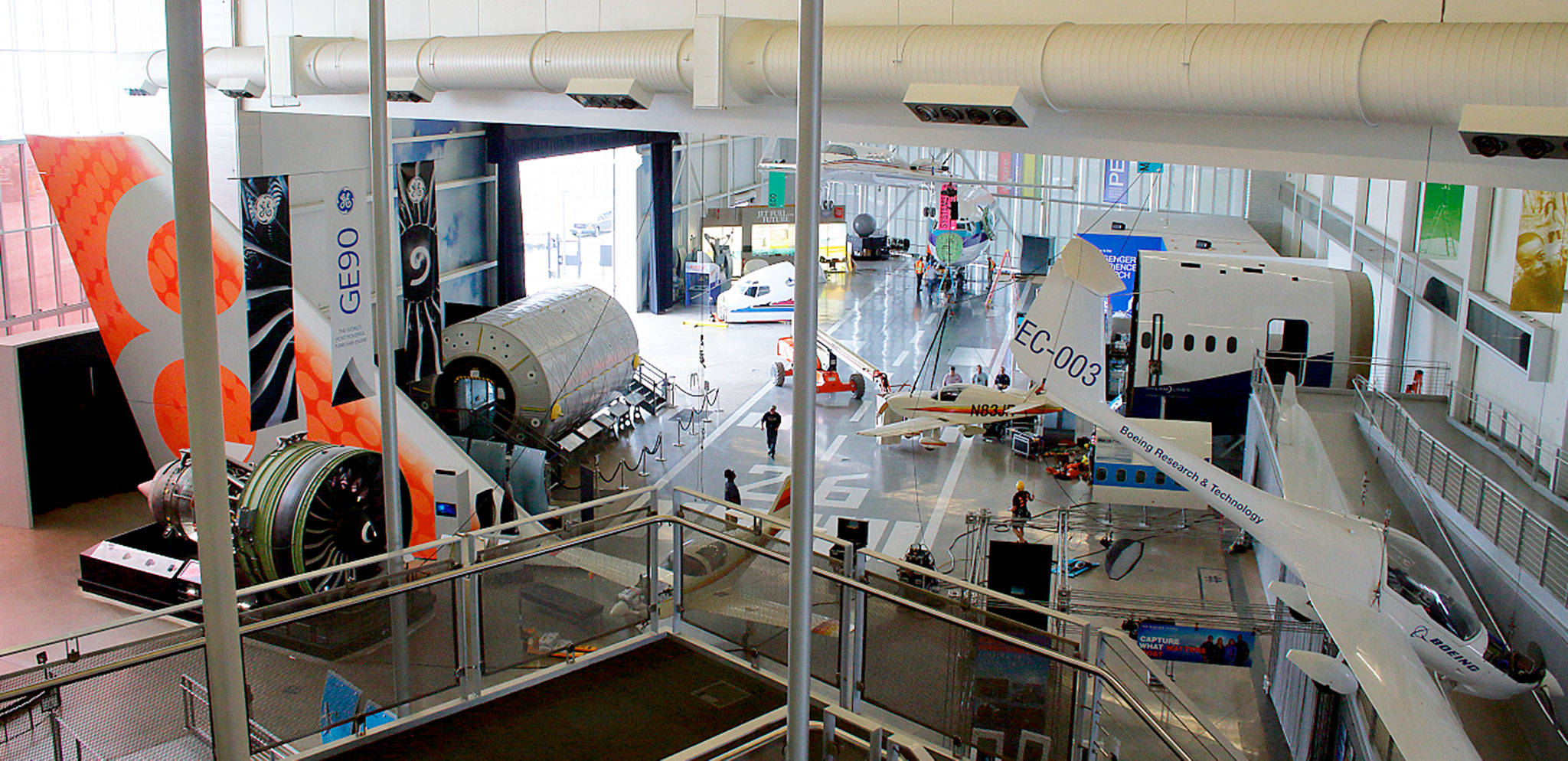 The Aerospace Gallery of the Future of Flight Aviation Center in Mukilteo, at Paine Field, was in disarray last month as workers removed exhibits in preparation for the museum’s new tenant, the Boeing Co. (Contributed photo)