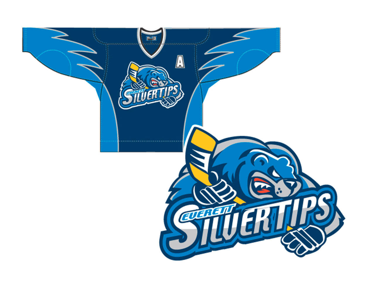 Everett Silvertips WHL  Everett silvertips, Hockey logos, Hockey