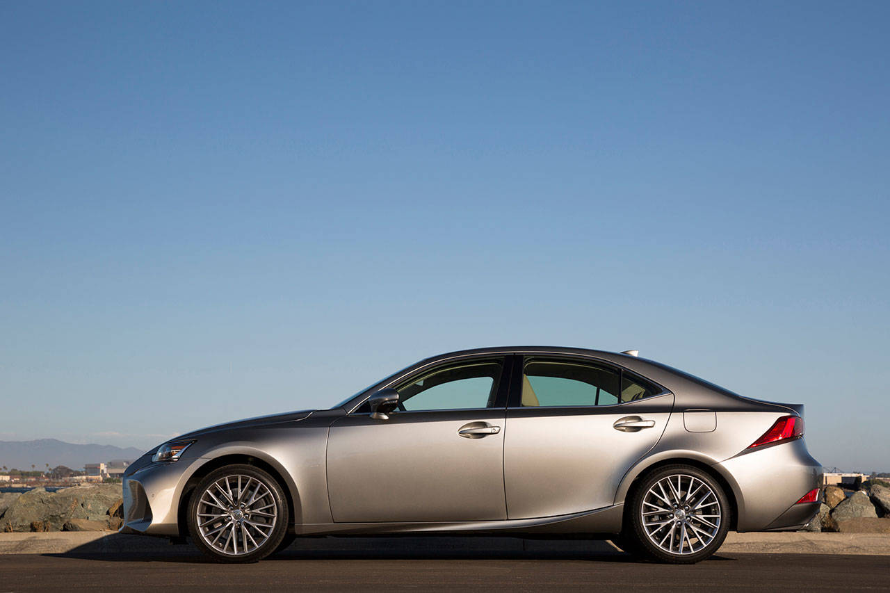 The 2018 Lexus 300 IS sports sedan has seating for five passengers but rear seat space is limited due to the car’s compact size. (Manufacturer photo)