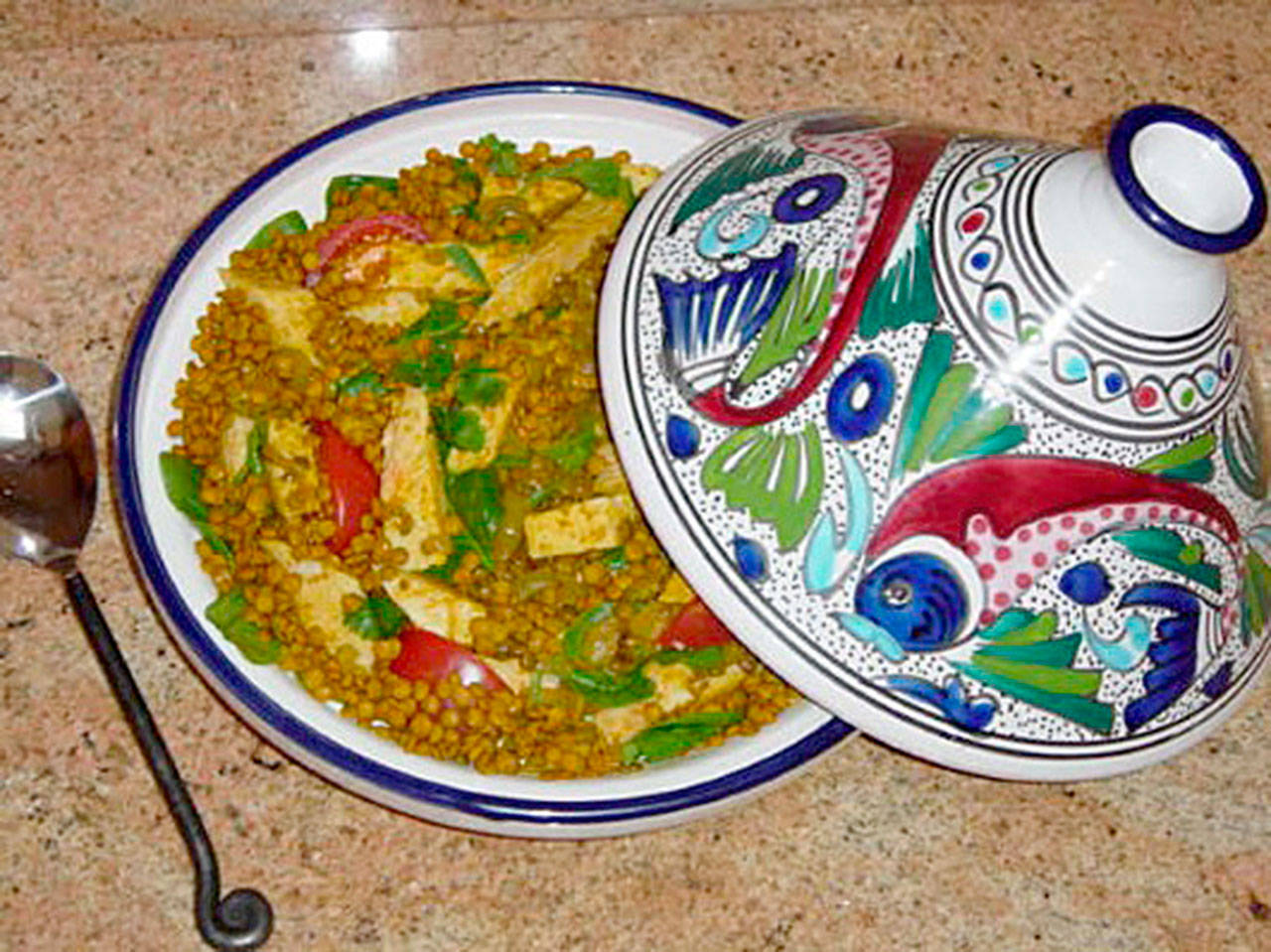 Lamb and lentil tagine makes great leftovers, so doubling the recipe is a good idea. (Linda Gassenheimer)