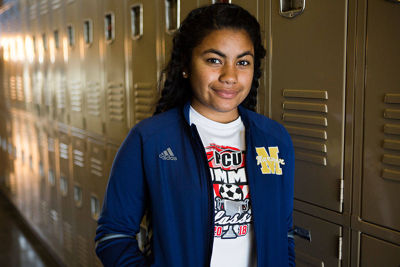 Mariner High senior Lisa Rakuro also takes classes at the Sno-Isle TECH Skills Center. She wants to pursue a trade. “I’m not a person to sit behind a desk.” (Olivia Vanni / The Herald)