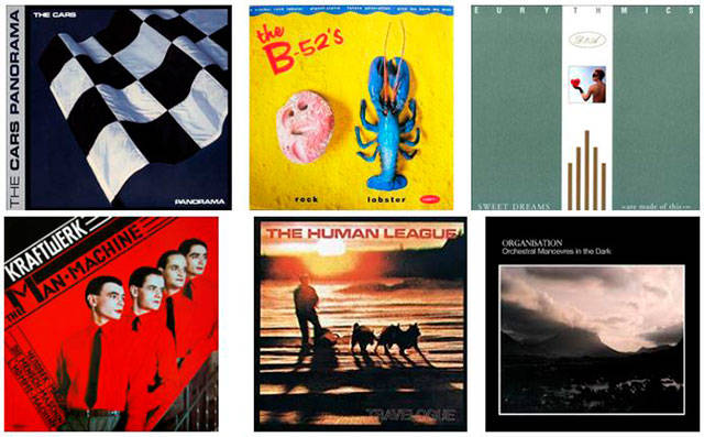 From the B-52’s to the Cars, Kraftwerk and Joy Division, snyth music spawned a lot of hits. (Everett Public Library image)