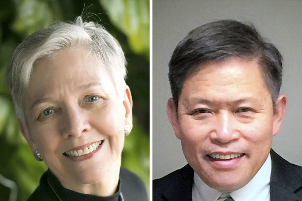 Rebecca Wolfe (left) and David Chan
