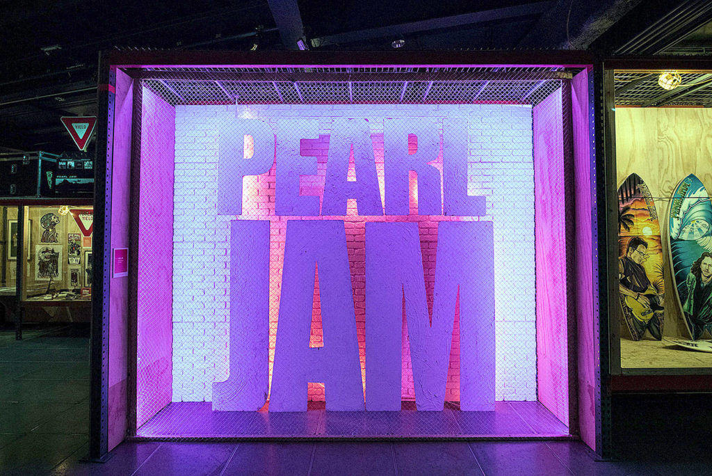 The original letters from the Ten album cover shoot. The album went on to sell more than 10 million copies. (Jim Bennett/MoPOP)
