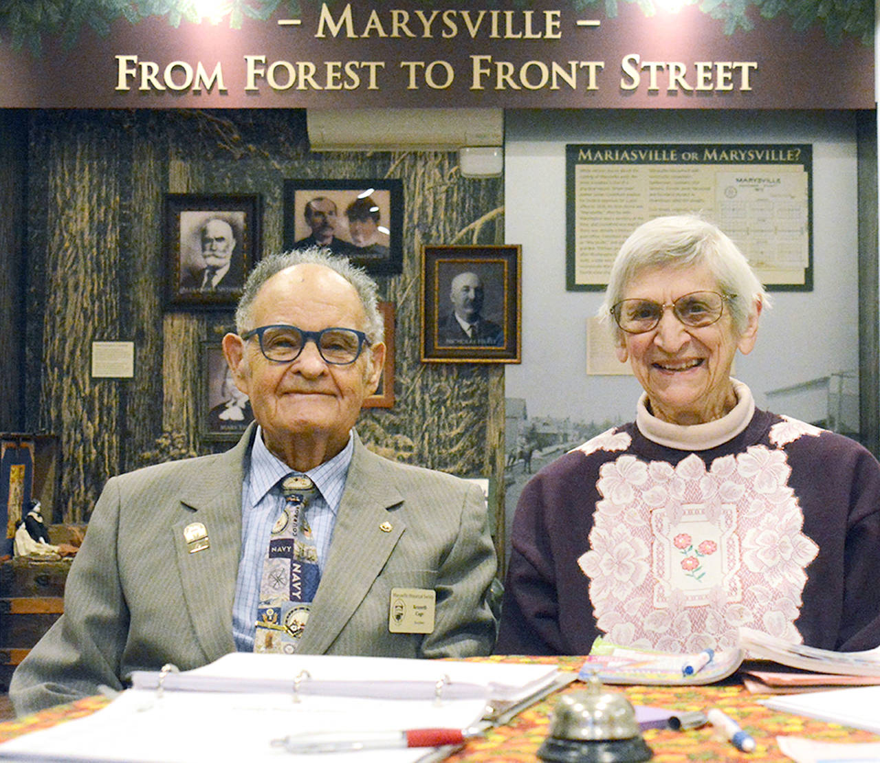 Ken and Ethel Cage played a major role in getting a museum built in Marysville, but now that’s been accomplished Ken is stepping down as president of the Marysville Historical Society after 19 years. (Steve Powell / Marysville Globe)