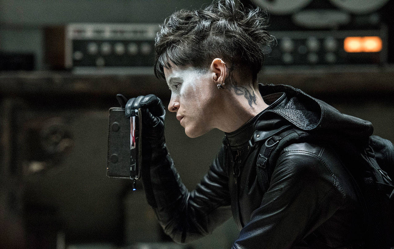 Claire Foy as Lisbeth Salander (Claire Foy) in Columbia Pictures’ “The Girl in the Spider’s Web.” The film is part follow-up, part reboot to David Fincher’s 2011 “The Girl With the Dragon Tattoo,” which featured Rooney Mara in the title role and earned her an Oscar nomination. (Reiner Bajo)