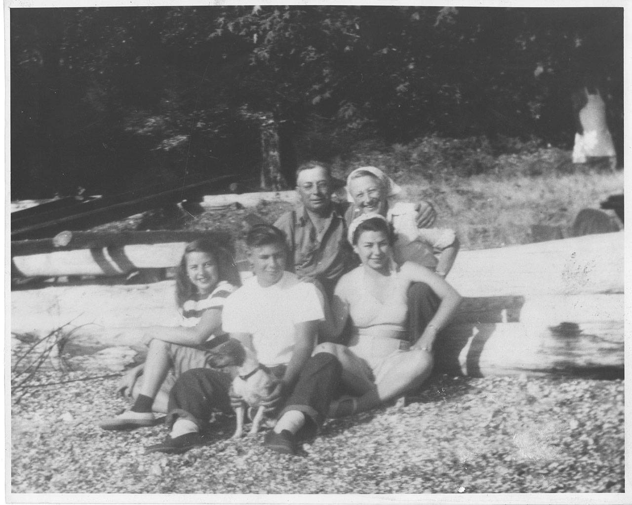 Bill Chevalier and Lizzy Graignic Chevalier’s family on Stuart Island. (Contributed photo)