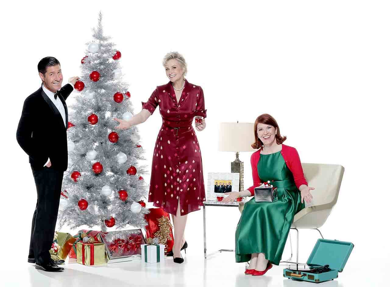 Jane Lynch’s “A Swingin’ Little Christmas,” coming Nov. 24 to the Edmonds Center for the Arts, will feature Tim Davis and Kate Flannery singing jazzy renditions of classic Christmas carols. (ICM Partners)