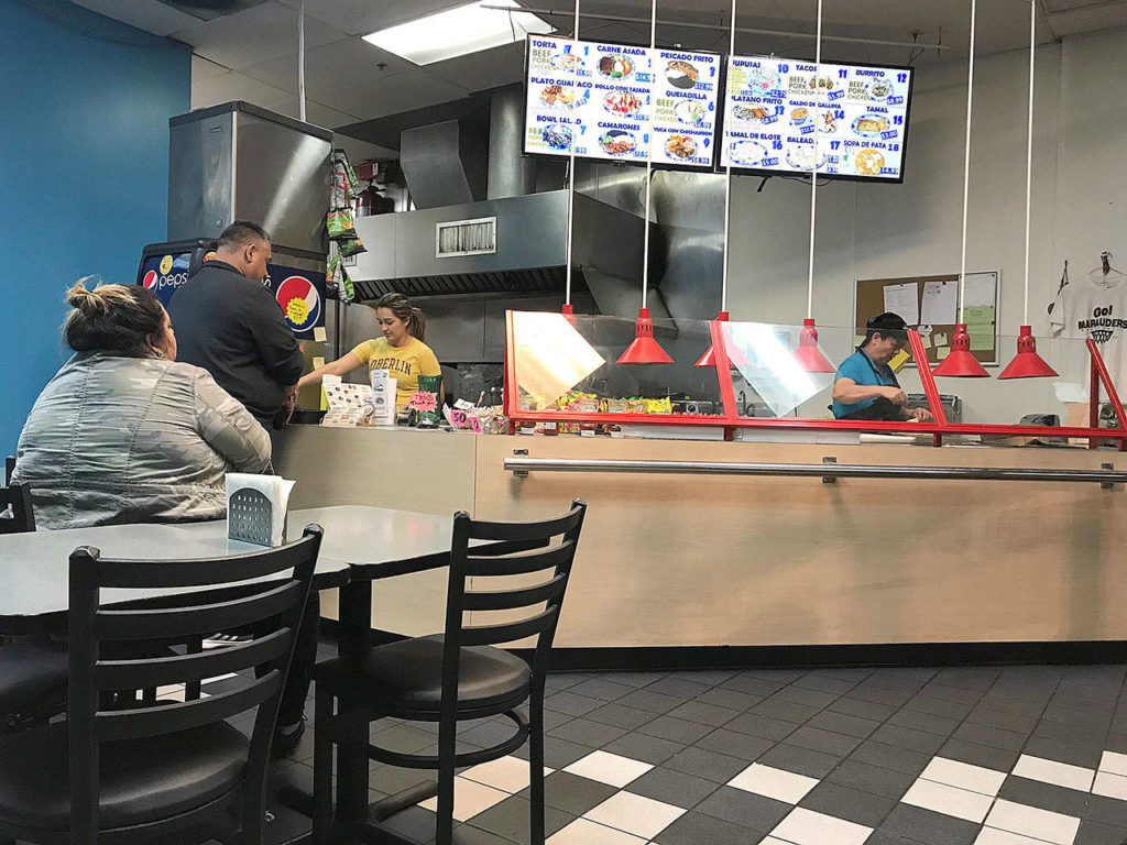Nuevo Amanecer Pupuseria, at 1519 132nd St. SE, Everett, on the edge of Mill Creek, is a no-frills Salvadoran eatery. (Mark Carlson / The Herald)
