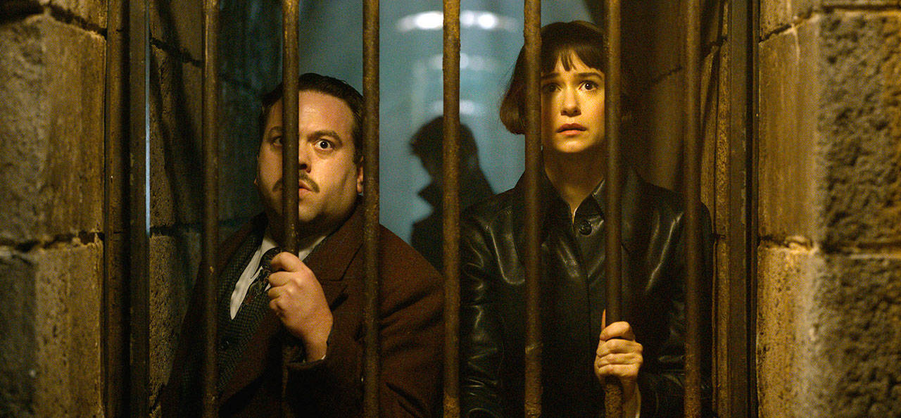 Dan Fogler and Katherine Waterston in “Fantastic Beasts: The Crimes of Grindelwald.” (Warner Bros. Pictures)