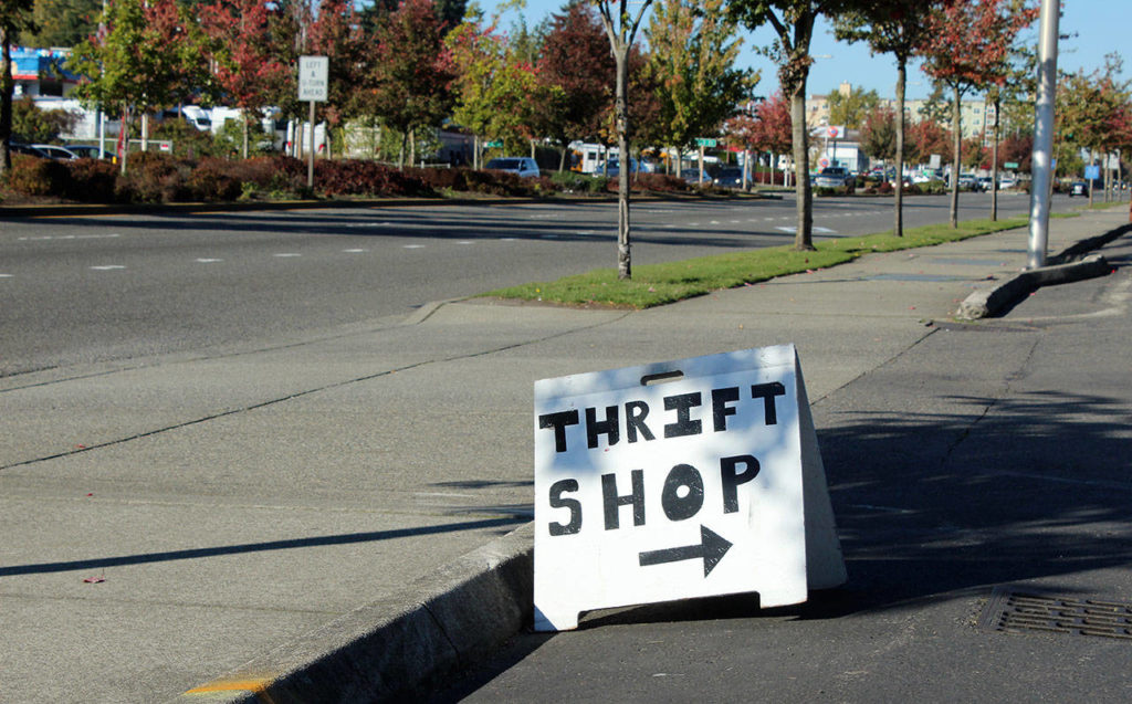 City signage codes prevented Kennish from displaying directory signs along Pacific Highway to help guide customers to the corner shop in Federal Way. (Olivia Sullivan / Federal Way Mirror)
