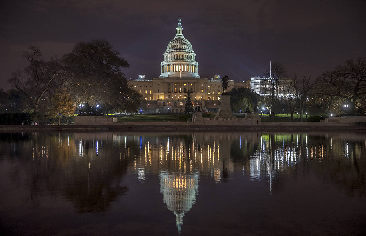 The Capitol is seen early Friday morning in Washington. (AP Photo/J. Scott Applewhite)