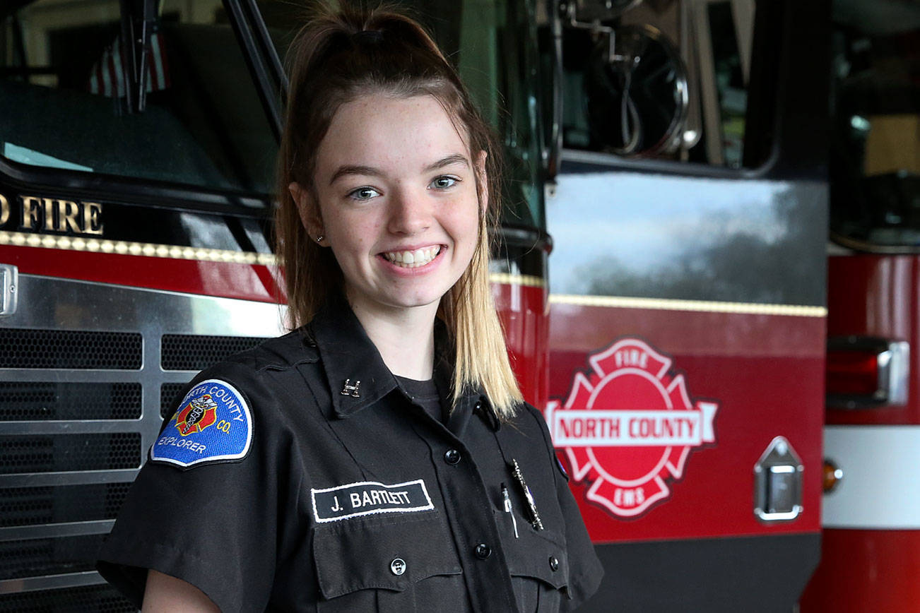 The fire department is a second home for Stanwood junior