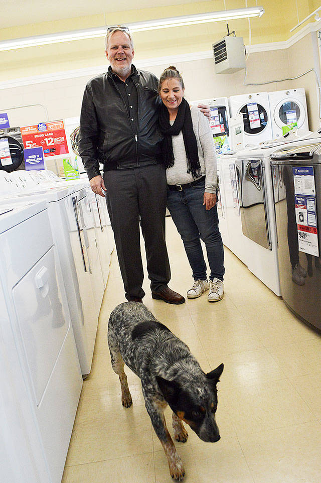Carol Vinson and Jim Woessner own and operate Sears Hometown Store on Pioneer Way in Oak Harbor. Although Sears is filing for bankruptcy, the independent Hometown stores are unaffected. Photo by Laura Guido/Whidbey News-Times