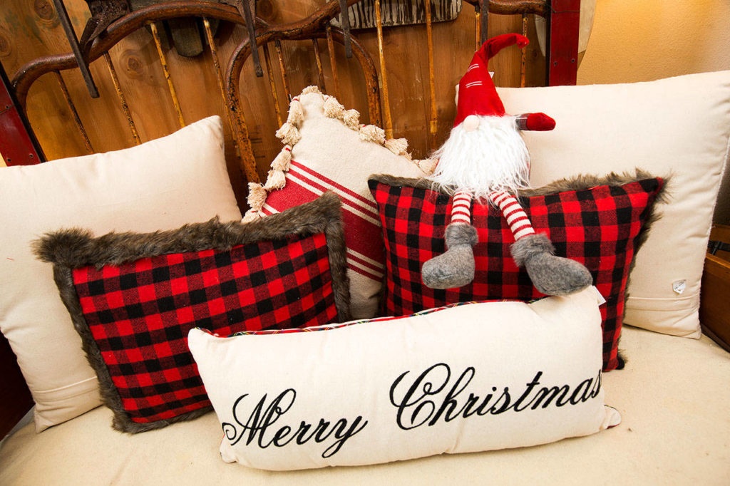 Holiday gnomes with fuzzy white beards complete the Nordic Christmas look. (Andy Bronson / The Herald)
