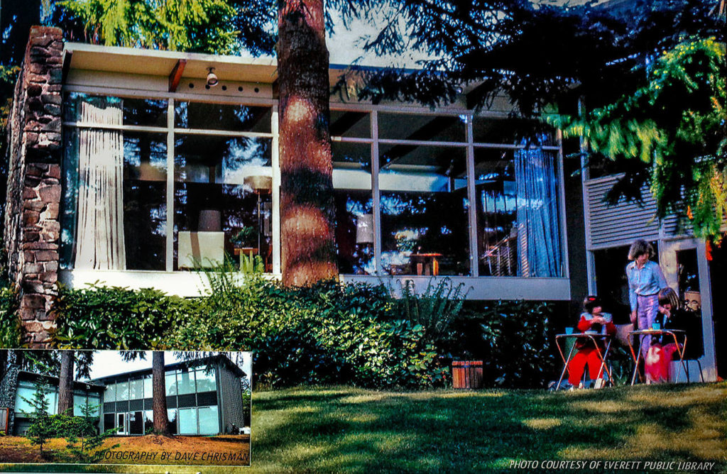 Harold Hall designed his family home in 1952 with the idea of bringing the outside in. Hall also designed Olympus Hall at Everett Community College and what is now the Bank of America downtown. (Courtesy Everett Public Library)
