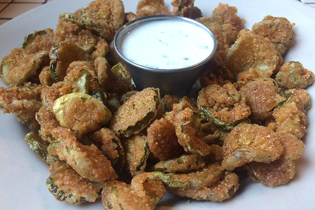 Fried pickles at Diamond Knot Brewery & Alehouse are another bar-food delight. (Evan Thompson / The Herald)
